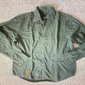 Sisley Sage Green Casual Button-Down Shirt